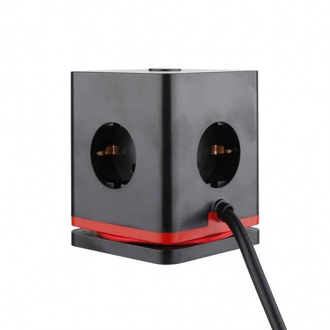 Olympia SW 1000 power extension 1.5 m 3 AC outlet(s) Indoor Black, Red