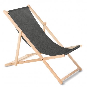 Classic beech lounger GreenBlue GB183M Melange black