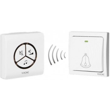 VIRONE DB-3 Wireless Doorbell Battery-Free Button,Learning System,80m