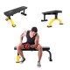 HMS Fitness L8012 Flat weight training bench Gym, Home Black, Yellow HMS Fitness L8012 Flat weight training bench Gym, Home Black, Yellow