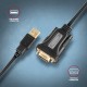 Axagon ADS-1PQN USB-A 2.0 - serial RS-232 DB9-M FTDI adapter cable 1.5m - Adapter - Digital/Daten serial cable Black USB Type-A
