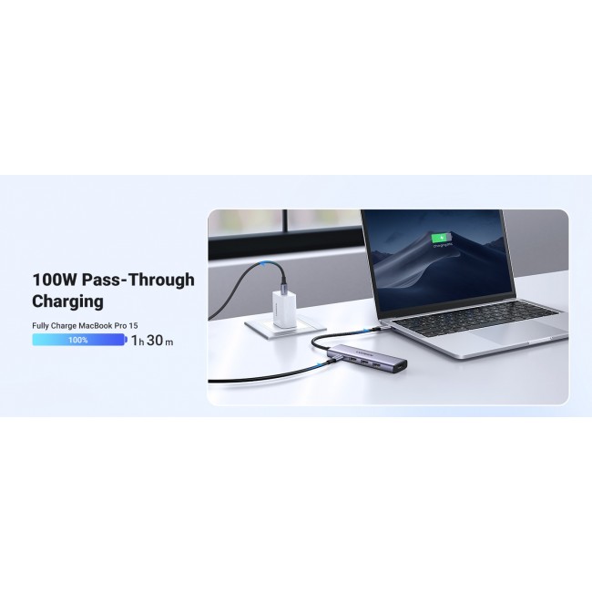Ugreen 15596 laptop dock/port replicator Wired USB 3.2 Gen 1 (3.1 Gen 1) Type-A + Type-C Aluminium Ugreen 15596 laptop dock/port replicator Wired USB 3.2 Gen 1 (3.1 Gen 1) Type-A + Type-C Aluminium