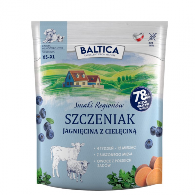 BALTICA Smaki region w Junior Lamb with veal - dry dog food - 1kg