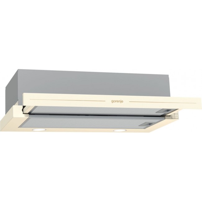 Gorenje BHP62CLI cooker hood Semi built-in (pull out) Ivory 435 m /h