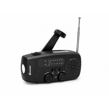 Vakoss FM-3660K FM/AM Emergency Radio with Dynamo / Flashlight / Power Bank / Solar Panel