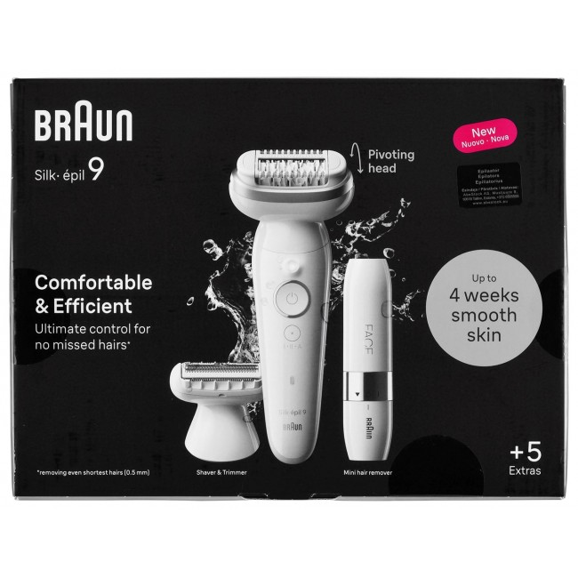 Braun Silk- pil 9 9-341 epilator 40 tweezers White