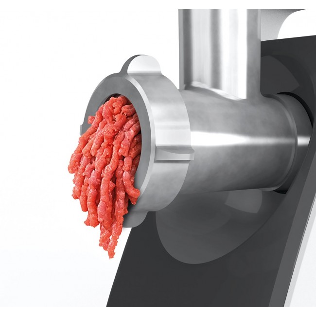 Bosch | Meat mincer CompactPower | MFW3612A | Black | 500 W | Number of speeds 1 | 2 Discs: 4 mm and 8 mm Sausage filler accessory pasta nozzle for spaghetti and tagliatelle cookie nozzle with three different shapes