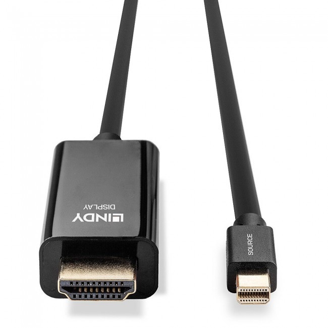Lindy 3m Mini DisplayPort to HDMI 10.2G Cable Lindy 3m Mini DisplayPort to HDMI 10.2G Cable