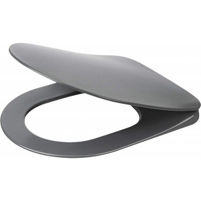 Slim soft-close toilet seat