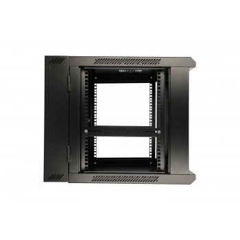 Extralink Rackmount cabinet 12U 600x600 AZH Black wall mounted, swing type