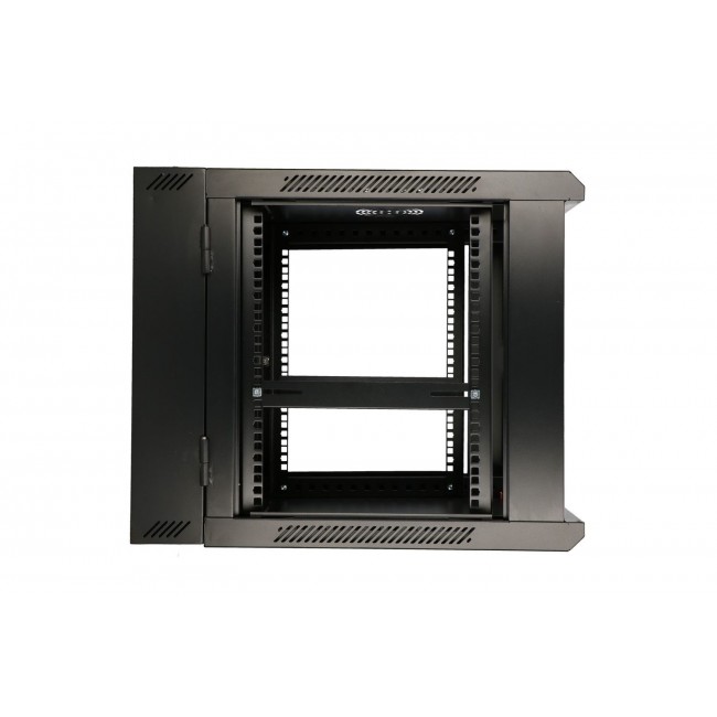 Extralink Rackmount cabinet 12U 600x600 AZH Black wall mounted, swing type