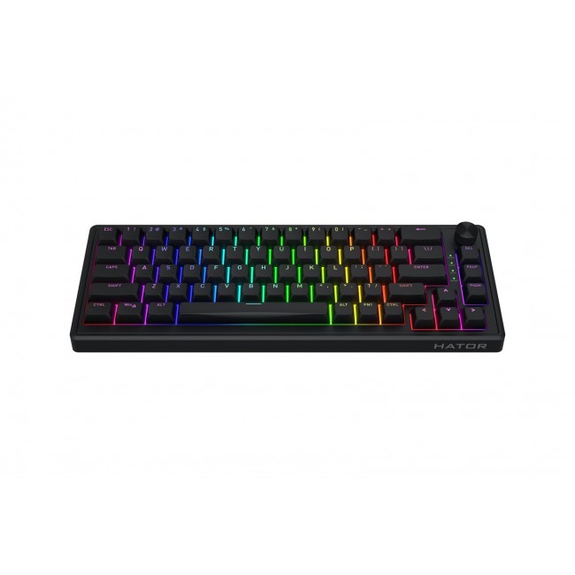 HATOR Skyfall 65 Wired, Mechanical, USB-C, Aurum Sterling, 70M clicks, RGB, Black, 790g