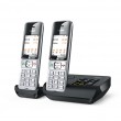 Gigaset COMFORT 500A duo Analog/DECT telephone Caller ID Black, Silver