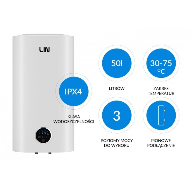 Electric water heater LIN LIFVD1SMWH 50L SMART white