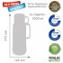ROTPUNKT Glass thermos capacity 1.0 l, shiny fox (red)