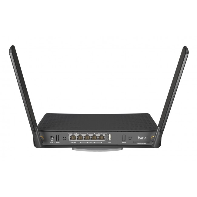 Mikrotik hAP ac wireless router Gigabit Ethernet Dual-band (2.4 GHz / 5 GHz) Black