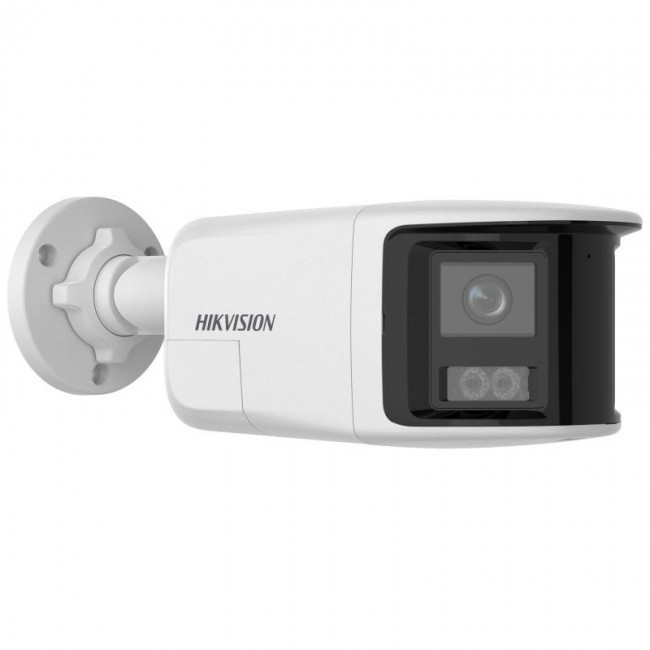 Hikvision Value Series 6 MP Dual Lens Stitched Wide Angle Smart Hybrid Light Fixed Bullet Network Camera