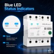 Qoltec Tr jfazowy przeka nik 63A na szynę DIN | 3P+N | Timer | Wi-Fi | Tuya | Smart Life | Amazon Alexa | 4P