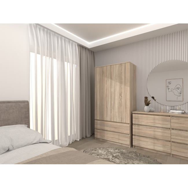 Topeshop SZAFA MALWA SON bedroom wardrobe/closet 5 shelves 2 door(s) Oak Topeshop SZAFA MALWA SON bedroom wardrobe/closet 5 shelves 2 door(s) Oak