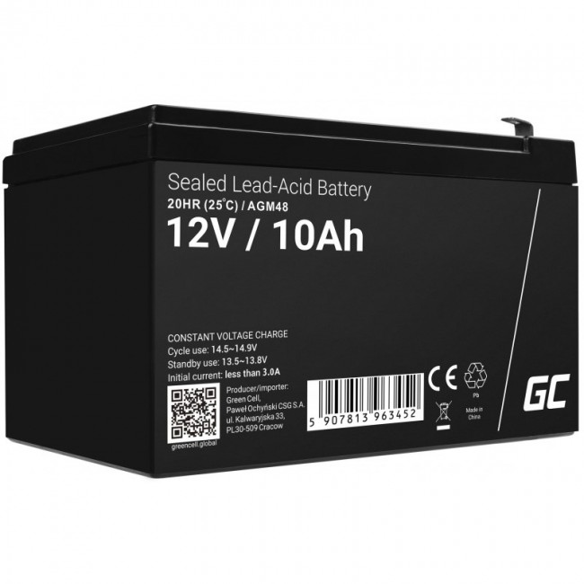 Green Cell AGM48 UPS battery Sealed Lead Acid (VRLA) 12 V 10 Ah Green Cell AGM48 UPS battery Sealed Lead Acid (VRLA) 12 V 10 Ah