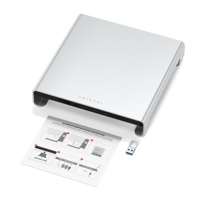Satechi ST-AMSHS laptop dock/port replicator USB 3.2 Gen 1 (3.1 Gen 1) Type-C Silver