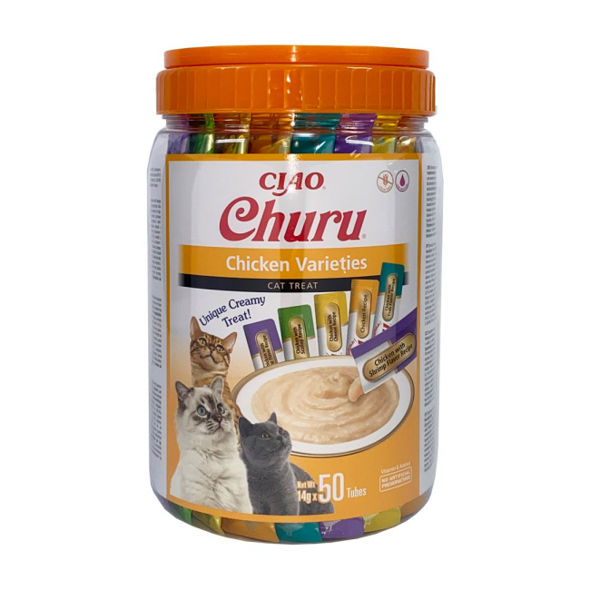 INABA Churu Varieties Chicken - cat treats - 50 x 14g INABA Churu Varieties Chicken - cat treats - 50 x 14g