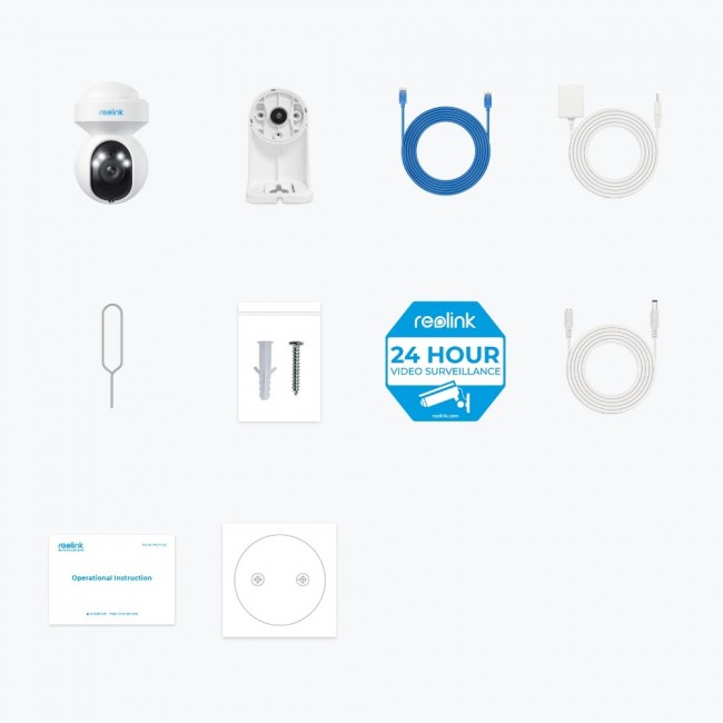 Reolink E Series E560 - 4K UHD PTZ Wi-Fi 6 Camera, 3X Optical Zoom, Auto Tracking, Wi-Fi 6, Person/Vehicle/Pet Detection