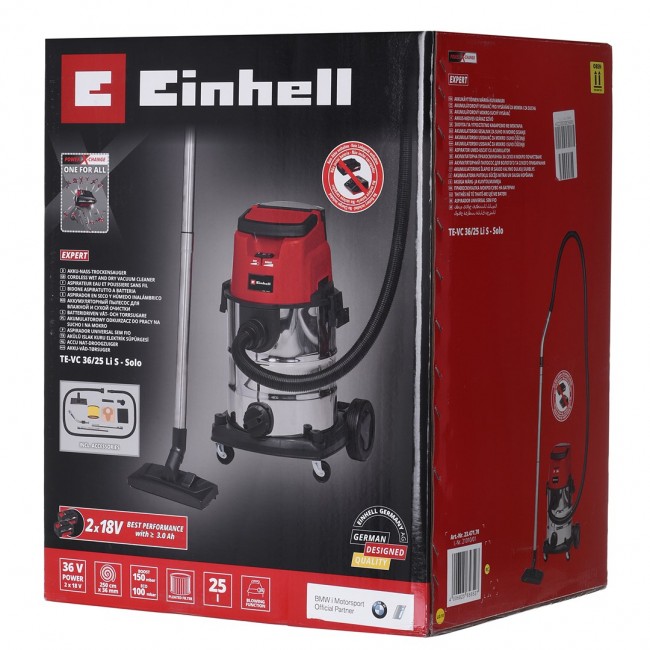 WORKSHOP VACUUM CLEANER TE-VC 36/25 LI S-SOLO EINHELL