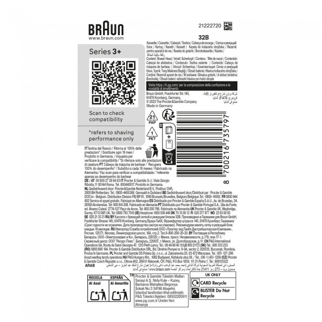 Braun Series 3 735797 shaver accessory Shaving head