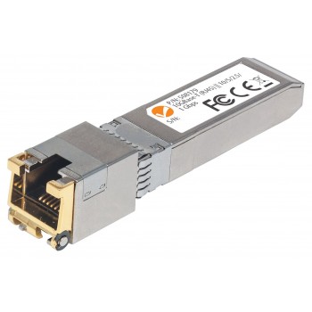 Intellinet Transceiver Module, 10 Gigabit Copper SFP+, 10GBase-T (RJ45) Port, 30m, up to 10 Gbps Data-Transfer Rate with Cat6a Cabling, MSA Complliant, Equivalent to Cisco MA-SFP-10G-T, Three Year Warranty