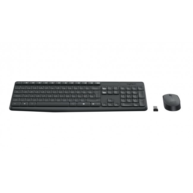 Logitech MK235 keyboard Mouse included USB QWERTY US International Grey