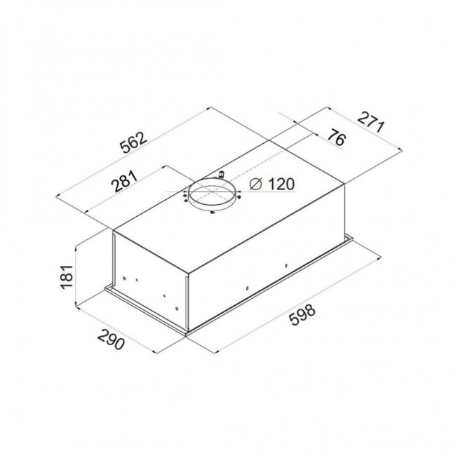 Ciarko SL-BOX Glass 350 m3/h Built-in Black Ciarko SL-BOX Glass 350 m3/h Built-in Black