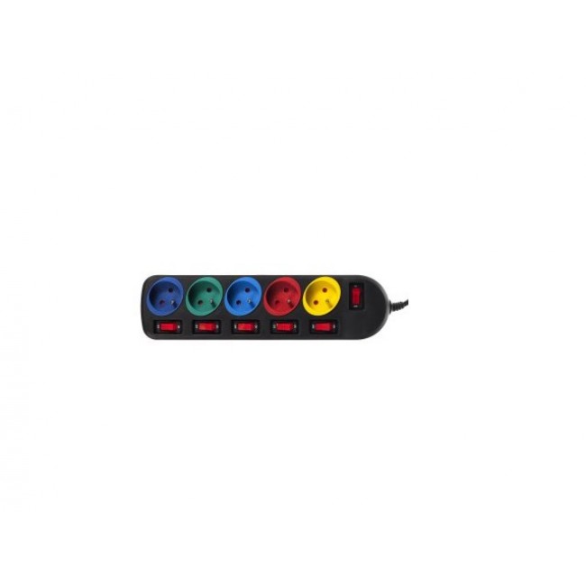 Maclean MCE204M power extension 1.5 m 5 AC outlet(s) Indoor Black, Multicolour Maclean MCE204M power extension 1.5 m 5 AC outlet(s) Indoor Black, Multicolour