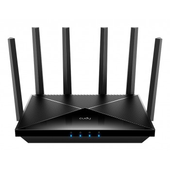 Cudy WR11000 wireless router 2.5 Gigabit Ethernet Tri-band (2.4 GHz / 5 GHz / 6 GHz) Black