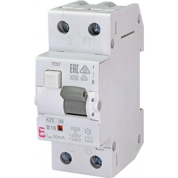 RCD Switch B 16A 1P+N 2M 30MA A 10KA