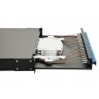 Equip 24-Port Fiber Optic Splice Box, LC Duplex, OS2, 1U, Equipped, Black