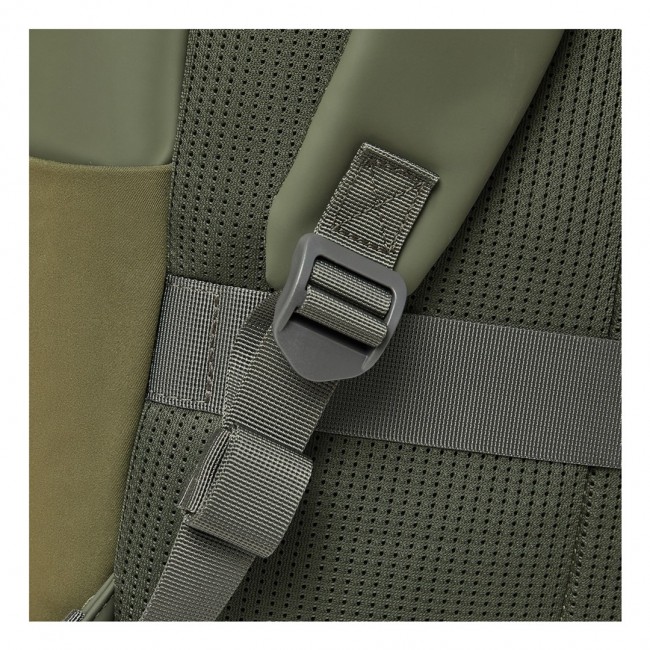 Rivacase Eden backpack Travel backpack Olive PU leather, Polyester, Recycled polyethylene terephthalate (rPET)