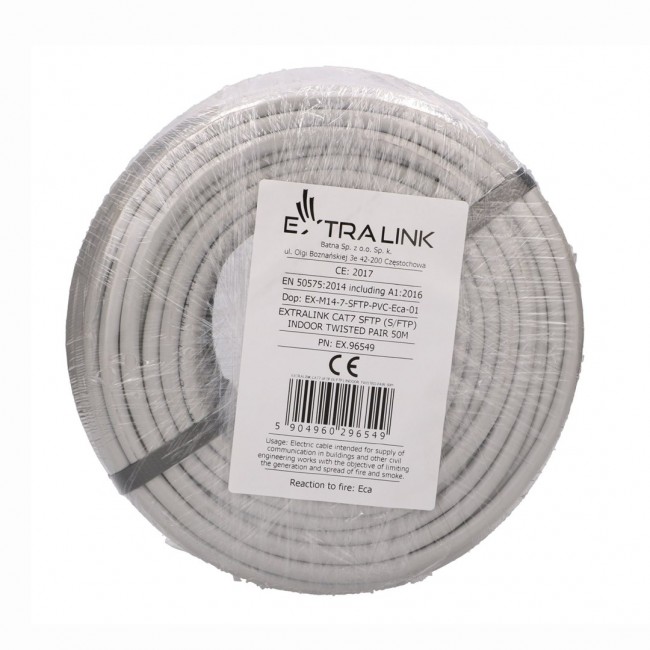 Extralink CAT7 SFTP (S/FTP) INDOOR TWISTED PAIR 50M networking cable S/FTP (S-STP)