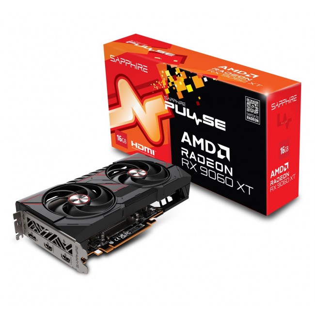 Sapphire PULSE AMD Radeon RX 9060 XT 16GB GPU GDDR6 Sapphire PULSE AMD Radeon RX 9060 XT 16GB GPU GDDR6