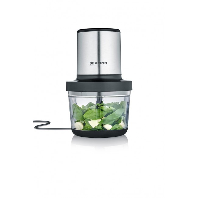 Severin KM 3867 electric food chopper 1 L 400 W Black, Silver, Transparent