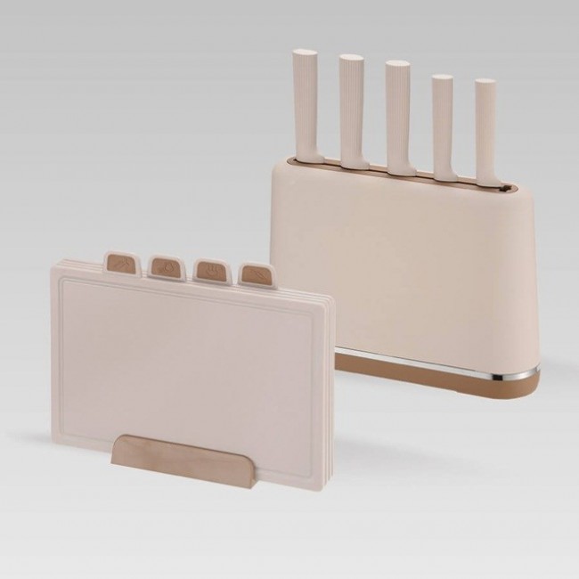 Maestro MR-1412-BEIGE Knife set with block + Cutting board set Beige Maestro MR-1412-BEIGE Knife set with block + Cutting board set Beige