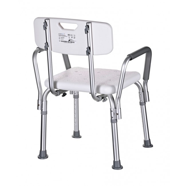 Shower chair with backrest and armrests Shower chair with backrest and armrests
