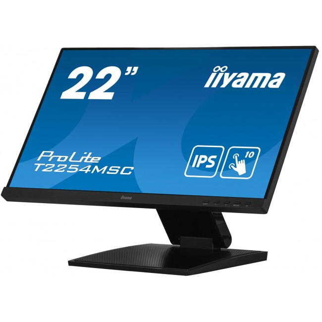 iiyama ProLite 21.5 P-CAP 10pt touch screen featuring IPS panel technology and Anti Glare coating