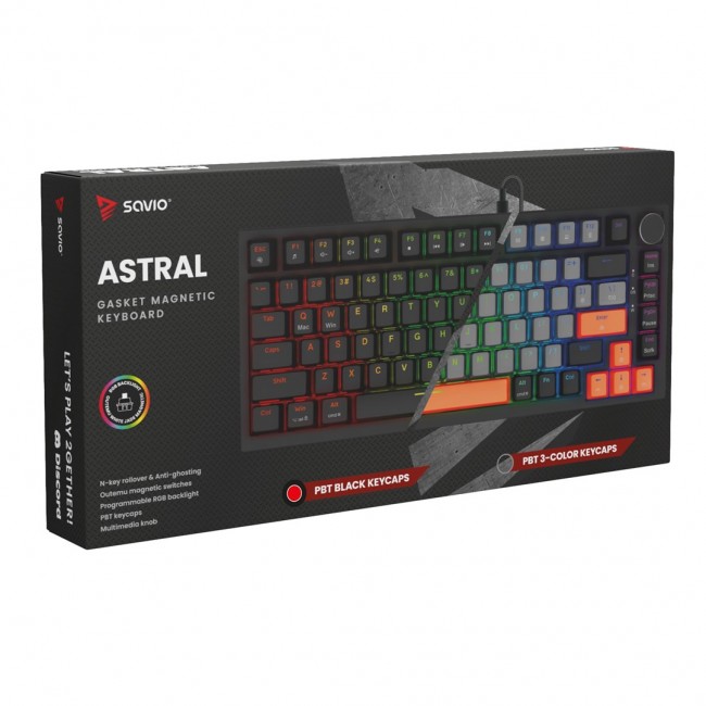 Savio ASTRAL BLACK JADE keyboard Gaming USB QWERTY US International