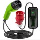Qoltec Mobile EV Car Charger Adjustable 2in1 Type2 | 7kW | CEE 3 PIN | 230V | LCD | Portable | Wallbox | 5m