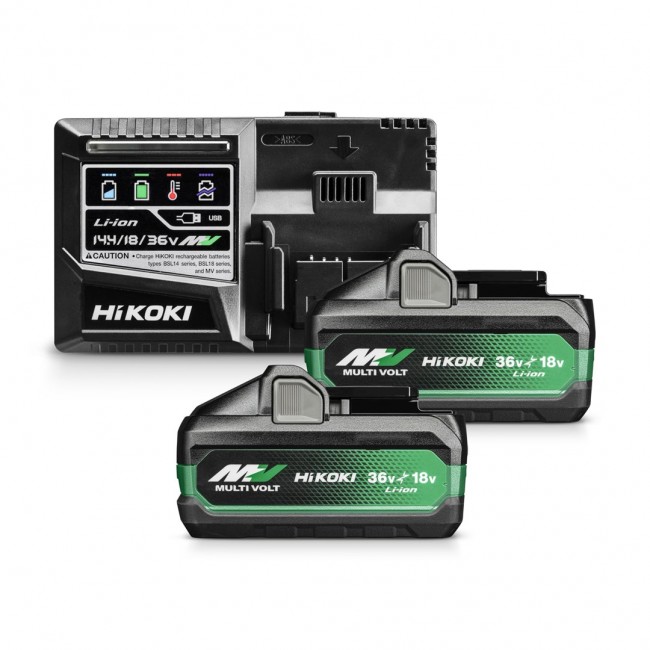 HIKOKI AKUMULATOR 36V 2,5Ah BSL36A18X 2szt. + ADOWARKA UC18YSL3 WHZ