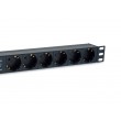 Equip 6-Outlet German Power Distribution Unit, with Surge Protection, Integrated line fitler