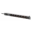 Digitus DN-95441 power distribution unit (PDU) 7 AC outlet(s) 1U Black, Silver
