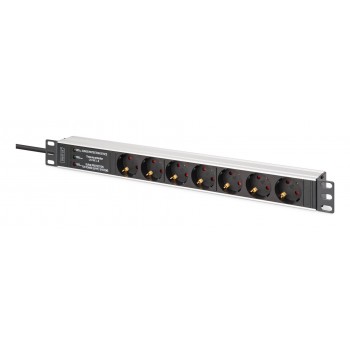 Digitus DN-95441 power distribution unit (PDU) 7 AC outlet(s) 1U Black, Silver