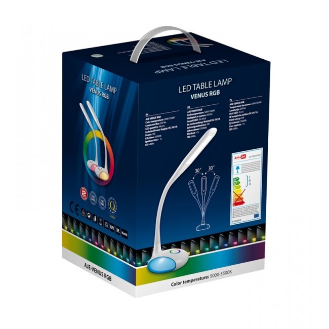 Activejet LED desk lamp VENUS with RGB base Activejet LED desk lamp VENUS with RGB base